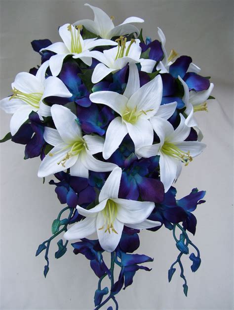 tiger lily bridal bouquet - Bing | White lily flower, Blue wedding bouquet, Lily bridal bouquet