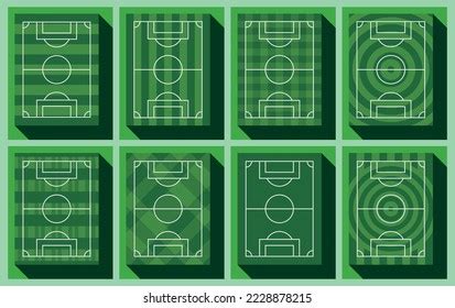 Soccer Field Grass Pattern Design Collection Stock Vector (Royalty Free ...