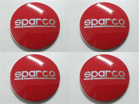 Sparco 10 - Set of 4 Metal Stickers for Wheel Center Caps Logo Badges ...