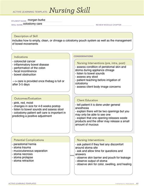 Colostomy Care Teaching