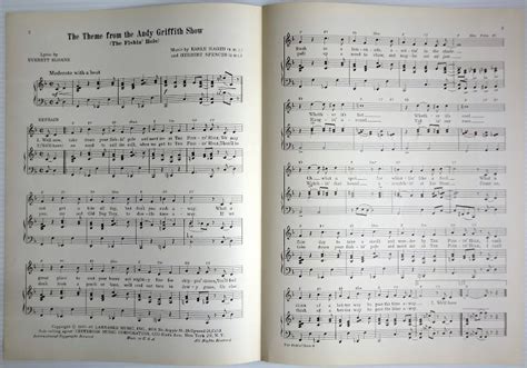 Theme from ANDY GRIFFITH Show FISHIN HOLE Sheet Music | eBay