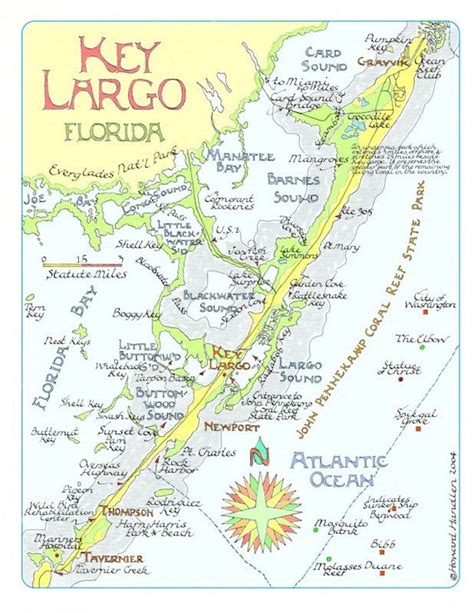 Key Largo Florida Map | Etsy