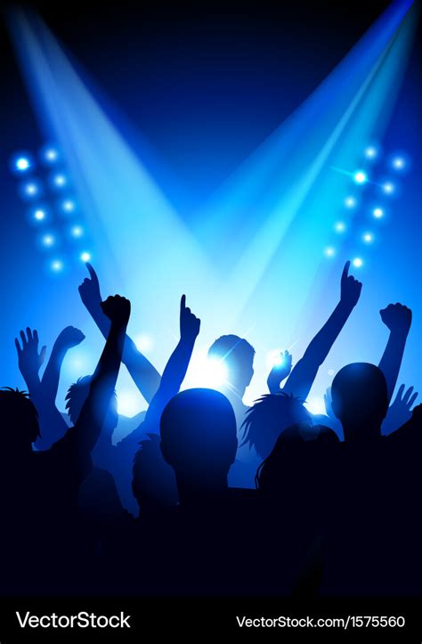 Crowd at concert Royalty Free Vector Image - VectorStock