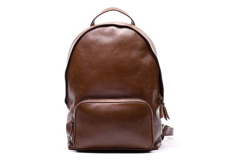 Leather Zipper Backpack - Handmade Leather Bag