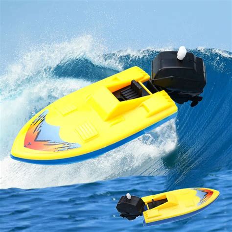 2016 Summer Outdoor Pool Ship Toy Wind Up Swimming Motorboat Boat Toy kids Children Birthday ...