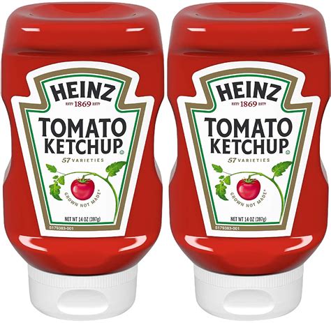 Heinz, Tomato Ketchup, 14oz Squeeze Bottle (Pack of 2) - Walmart.com