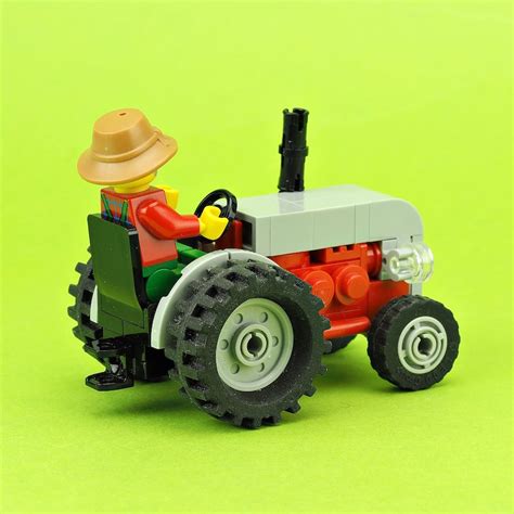 LEGO MOC Tiny Tractor with trailer PDF Building Instructions | Etsy