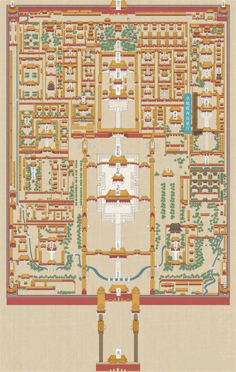 Forbidden City | Forbidden city, Japanese architecture, Map design