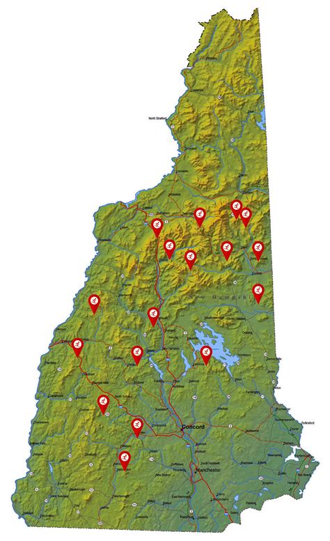 Scenic New Hampshire - Interactive Map of New Hampshire's Ski Areas.