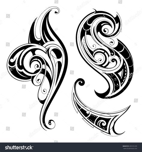 Tribal Tattoo Vector Set Stock Vector (Royalty Free) 205101235 ...