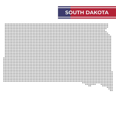 Dotted map of South Dakota state 35792071 Vector Art at Vecteezy