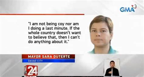 Sara Duterte: I don't want to be president | GMA News Online