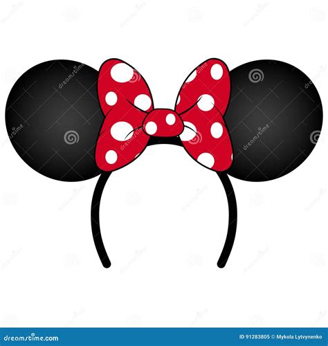 Perfect Mouse Ears with Red Bow Headband for Birthday Party or ...