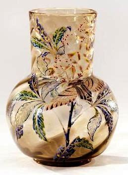 Emile Galle Enameled Glass Vase Motifs Art Nouveau, Bijoux Art Nouveau, Art Nouveau Antiques ...