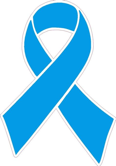 Amazon.com: Prostate Cancer Ribbon, Light Blue, Printed Vinyl Decal, Sticker, Label for car ...