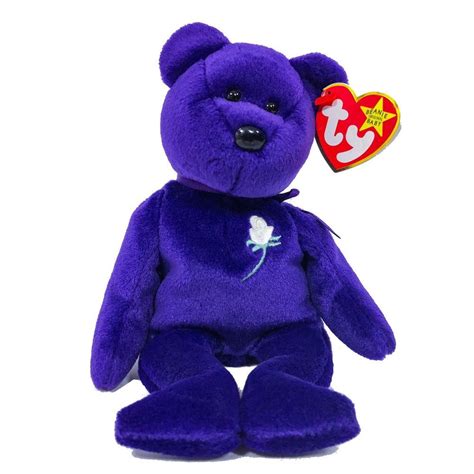 Rare Princess Diana Beanie Baby Purple | Princess diana beanie baby, Baby beanie, Purple teddy bear