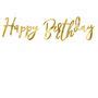 Happy Birthday Banner Gold By LA DI DAH