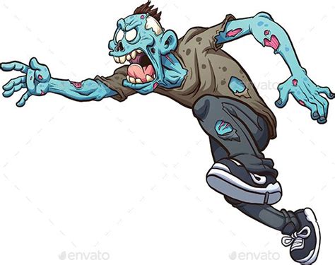 Cartoon Zombie | Zombie cartoon, Running cartoon, Zombie illustration