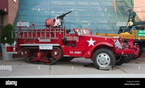 1941 White Half Track Unimproved Airstrip Crash Truck built for US Army in World War II Stock ...