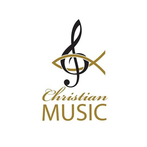 Premium Vector | Christian music emblem