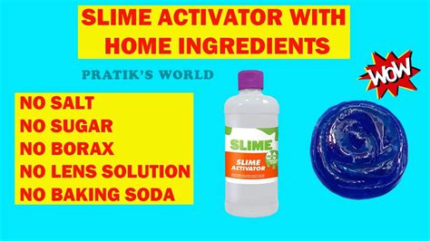 How to Make Slime Activator with Home Ingredients with Proof/ DIY Homemade Slime Activator - YouTube