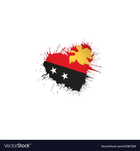 Papua new guinea flag on a Royalty Free Vector Image