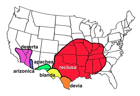 brown recluse range map - Entomology Today