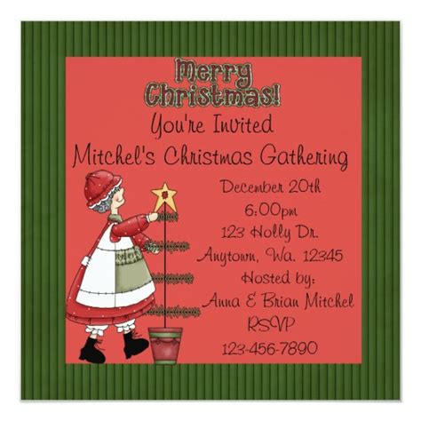 Christmas Gathering Invitations | Zazzle.com