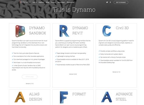 New Dynamo Downloads Page - Dynamo