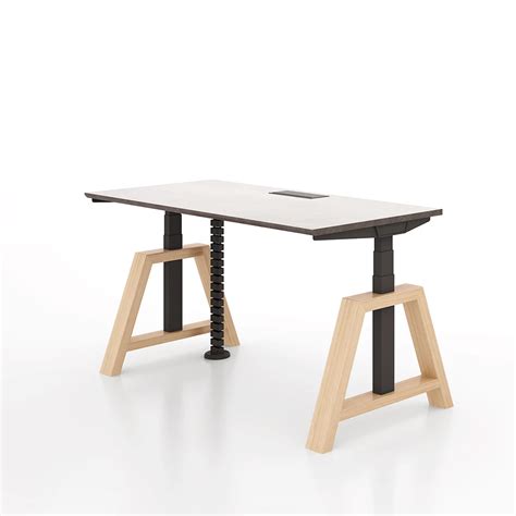 Wooden Frame Stand Up Desk Adjustable Height Jiecang Desk - Buy Stand ...