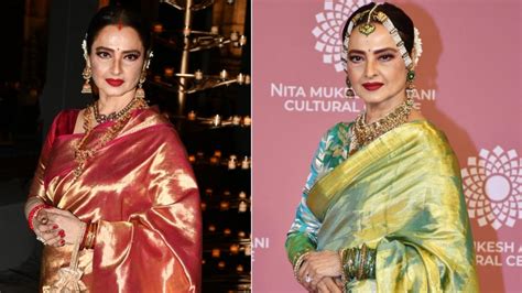 Rekha in regal sarees at Dior show and NMACC gala shows us what timeless style looks like ...