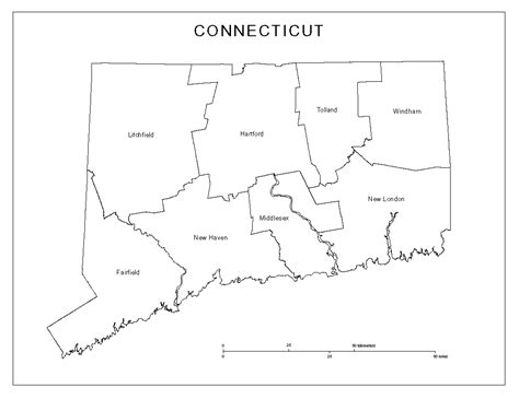 Connecticut Labeled Map