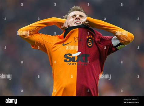 ISTANBUL, TURKEY - DECEMBER 25: Kerem Akturkoglu of Galatasaray reacts during the Super Lig ...