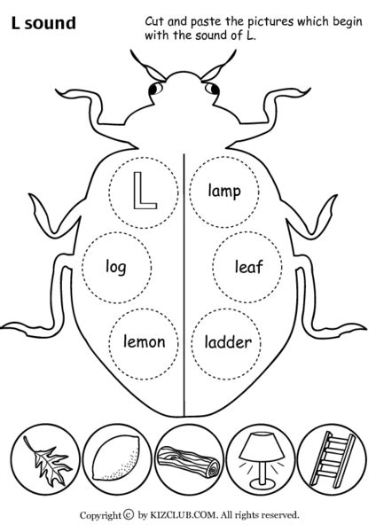 L Sound Worksheet for Kindergarten - 1st Grade | Lesson Planet