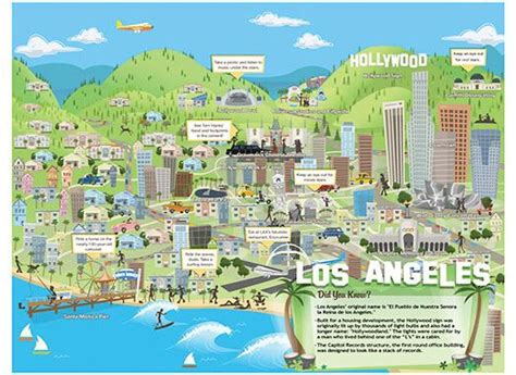 Los Angeles Travel Map | Géographie, Voyage