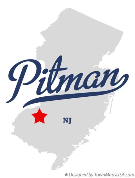 Map of Pitman, NJ, New Jersey