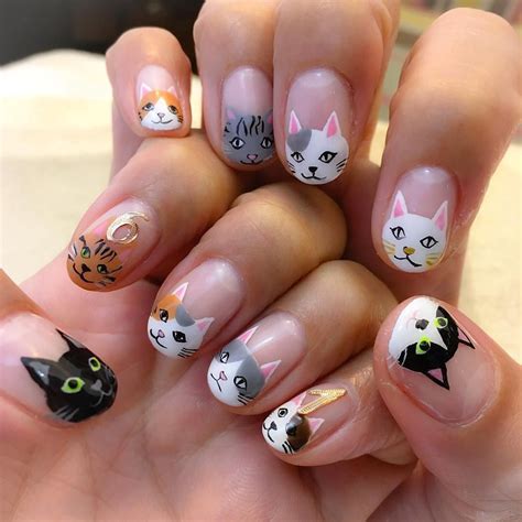 #nailart #nails #cat #catnailart #manucure #chat #félin Cat Nail Art, Animal Nail Art, Cat Nails ...