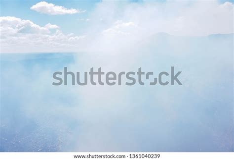 Edge Volcano Mouth Smoke Volcano Crater Stock Photo 1361040239 ...