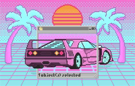 Wanted to make something in vaporwave style : r/PixelArt