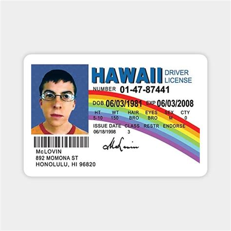 mclovin id by tobs | Superbad, Stickers, Cards