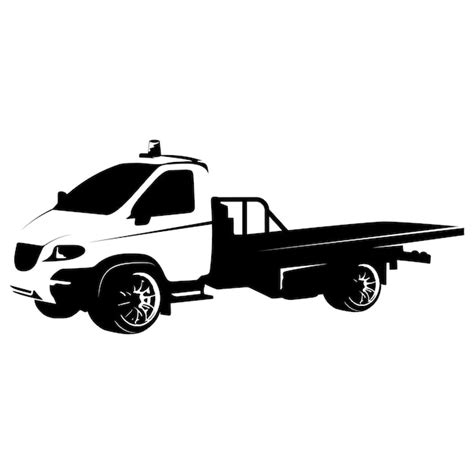 Premium Vector | Tow truck car silhouette for business