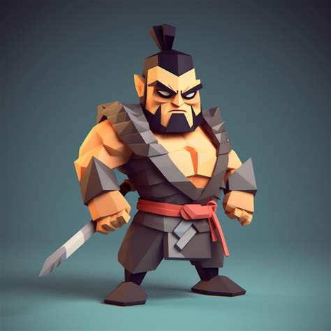 Premium AI Image | Low poly 3d characters cartoon illustration vector ...