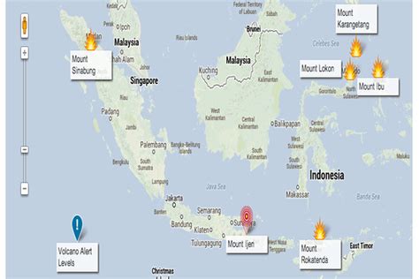 Volcanoes In Indonesia Map