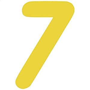 Amazon.com - Number 7 Style #50 (Seven) Decal Sticker (yellow, 5 inch) - Wall Decor Stickers