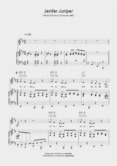 Jennifer Juniper Piano Sheet Music | OnlinePianist