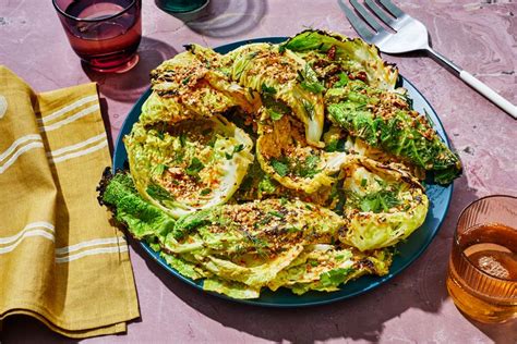 Charred Cabbage Salad with Pecan Dukkah and Chile-Lime Butter