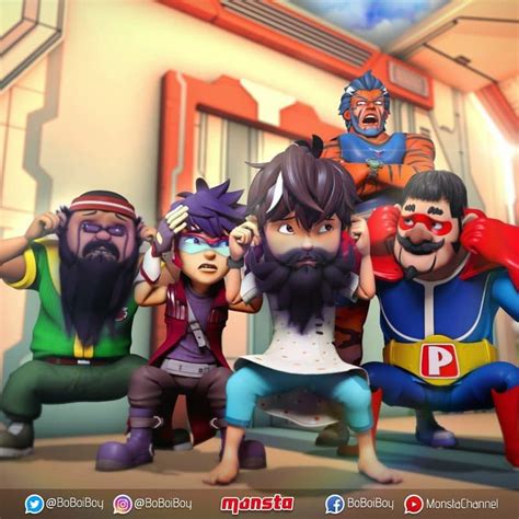 Image - Gopal, Fang, BoBoiBoy and Papa Zola grounded by Tarung.png ...