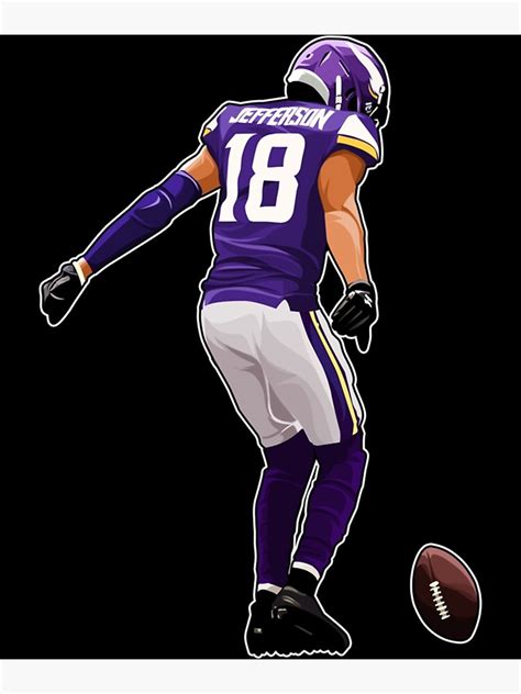 "Justin Jefferson 18 Celebrate Touchdown " Art Print by YuhSportsz1 ...