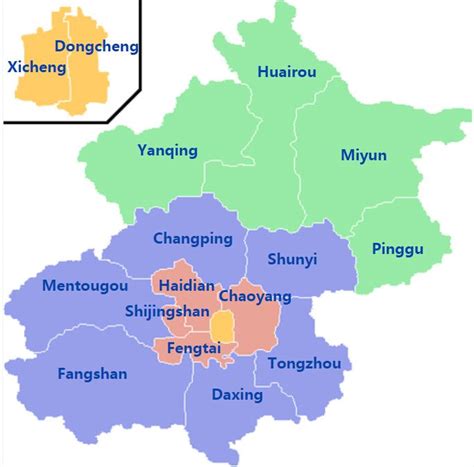 Beijing Administrative District Map. #beijing #china #travel | Beijing ...