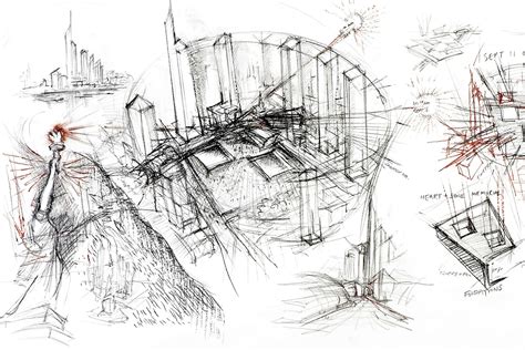 How Architecture Is Born: 7 Poetic Sketches by Daniel Libeskind and the Buildings They Inspired ...